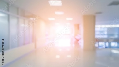 blur image background of corridor in hospital or clinic image