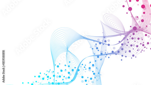 Molecular structure DNA, atom, neurons. Medical, technology, chemistry, science background. Science concept for your design. Connected lines with dots. illustration.