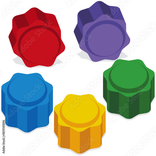 Gonggi, traditional playground game vector.