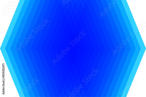Abstract blue hexagon gradient background with layered geometric shapes, modern minimal digital design template
