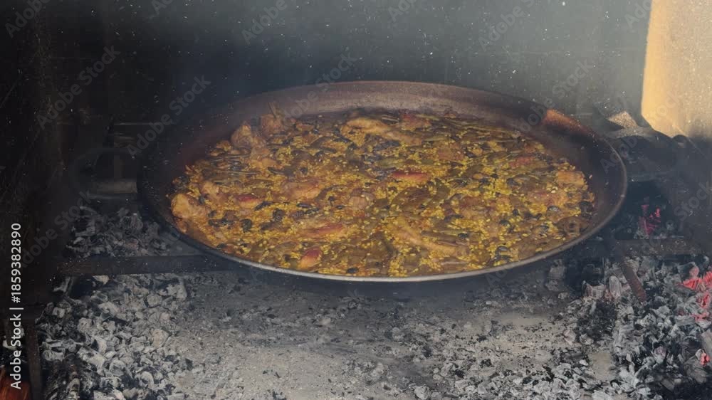 custom made wallpaper toronto digitalTraditional Spanish paella cooking over rustic wood fire