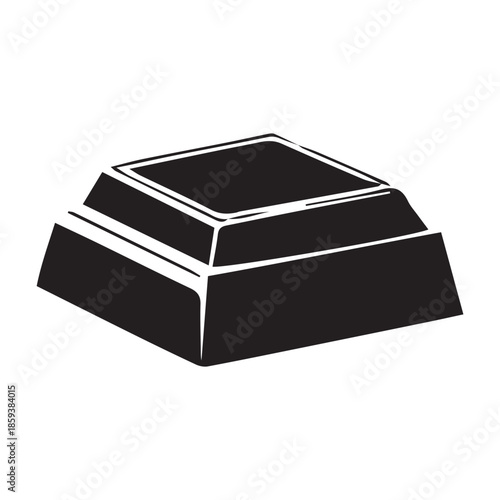 black chocolate isolated on white background