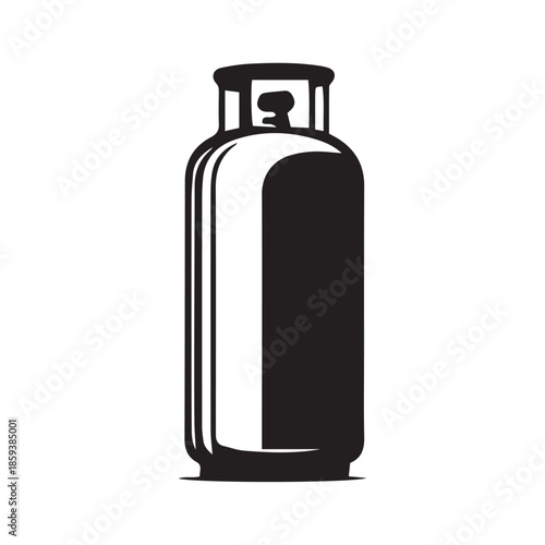 vector illustration of gas cylinder