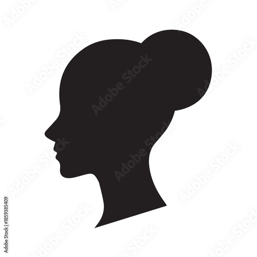 silhouette of a woman head