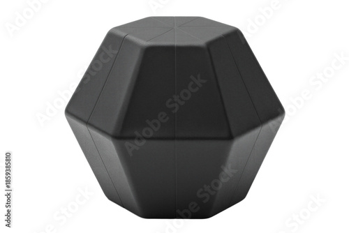 Geometrically Designed Seating Object in Pure White Background with Modern Minimalism