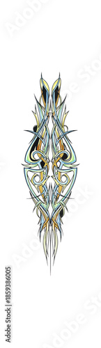 Abstract swirls illustration with curved lines against black background