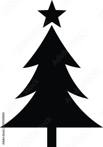 Set of various black and white christmas icons including santa, reindeer, snowman, snowflakes, and bells for holiday decoration design projects.