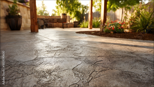 Morning Light Highlighting Clean Finished Paver Patio Surface