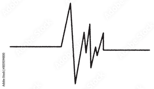 Heartbeat line on white background pulse rate vector