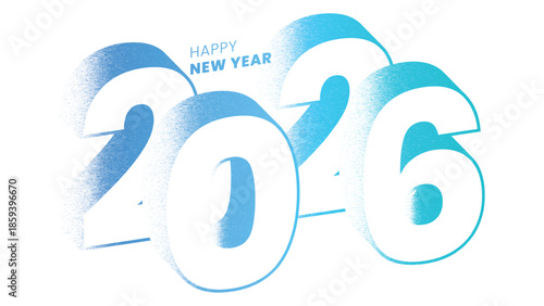 Happy New Year 2026 celebration with modern typography