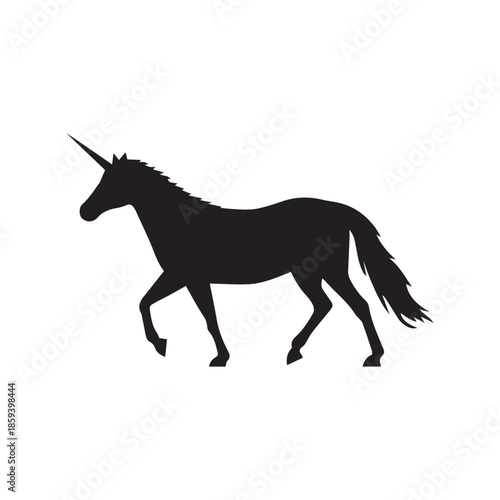 Unicorn legendary mythical creature flat vector icon for apps and websites
