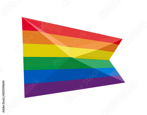 Rainbow flag vector illustration against black background symbol of equality diversity and inclusion