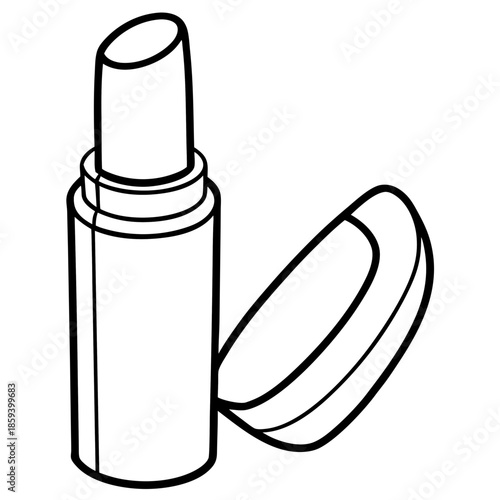 Lip balm line art vector