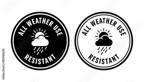 Weatherproof resistant stickers for durable use Vector