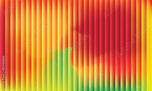 Neon ripple glass gradient in Red, Yellow, green, on deep midnight. Futuristic texture background, vector.