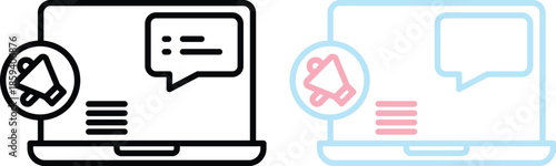 Digital Marketing Strategy and Analytics Icons Set.