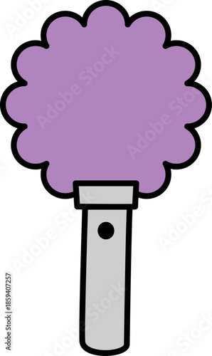 もこもこした形状のペンライトのイラスト 応援グッズ