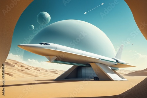 Futuristic Space Dome On Mars 041125