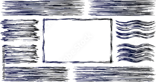 Hand-drawn scribble textures and brushstroke elements for artistic backgrounds and design projects