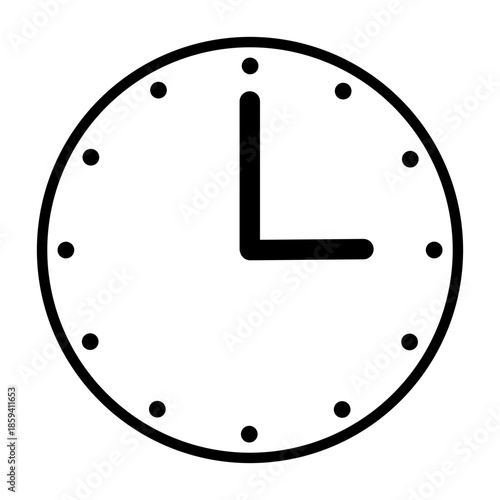 時計のアイコン、ピクトグラム、イラスト、シンプル
