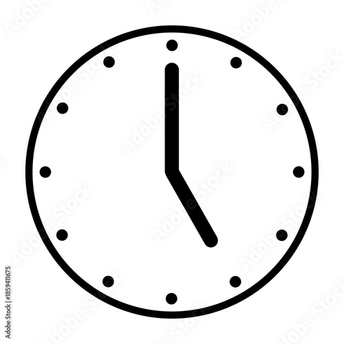 時計のアイコン、ピクトグラム、イラスト、シンプル