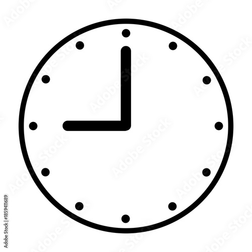 時計のアイコン、ピクトグラム、イラスト、シンプル