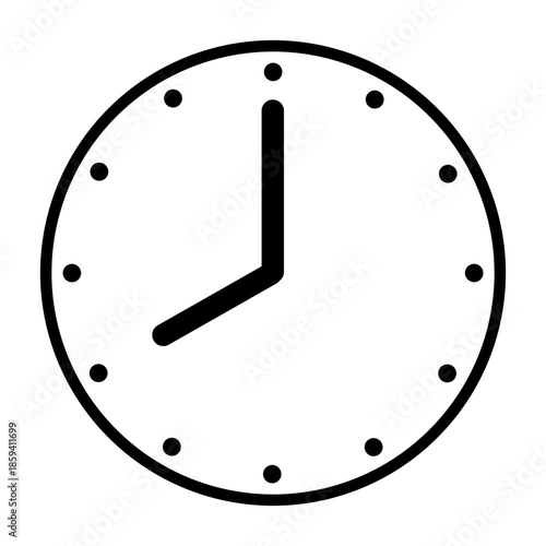 時計のアイコン、ピクトグラム、イラスト、シンプル