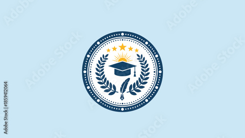 Academic Excellence Emblem - A Symbol of Knowledge and Achievement.