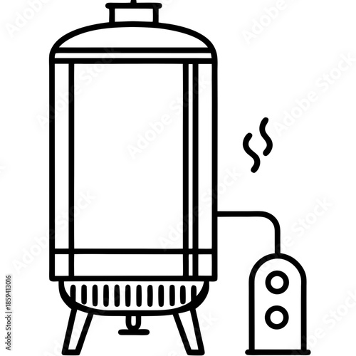 Water heater art vector