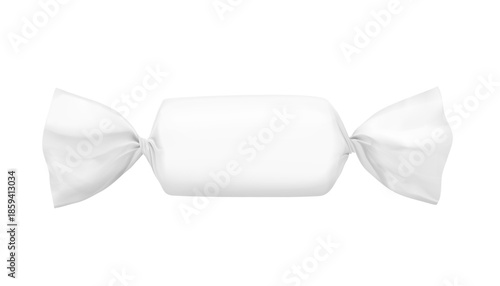 Candy wrapper mockup. Vector illustration isolated on white background. Ready for your design. EPS10.