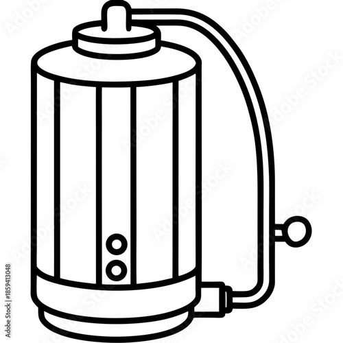 Water heater art vector