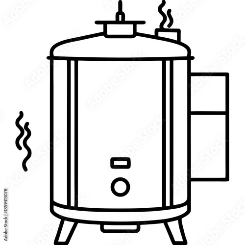 Water heater art vector