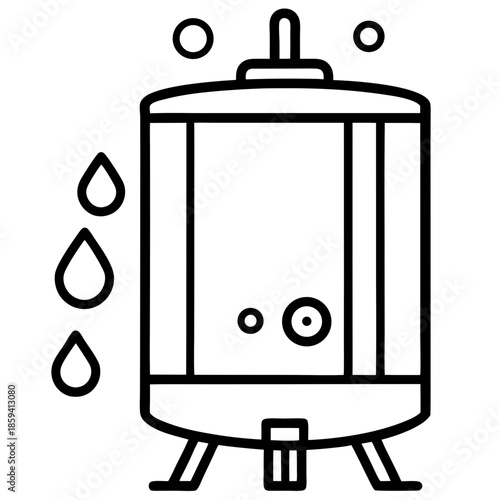 Water heater art vector