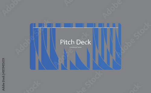 Modern business technology concept illustration featuring a professional company logo and marketing text sign for an internet web service design