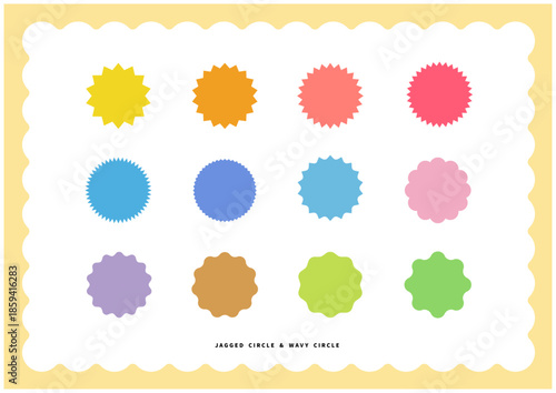 情報整理や強調表示に使える抽象サークル図形コレクション（不規則形・配色バリエーション）