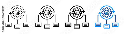 Workflow Efficiency Icon Different Style Outline Collection Set