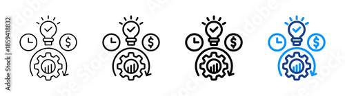 Resource Efficiency Icon Different Style Outline Collection Set
