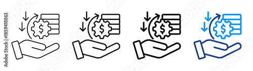 Cost Effective Icon Different Style Outline Collection Set