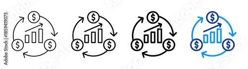 Six Sigma Icon Different Style Outline Collection Set