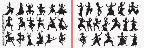celebration dance silhouettes vector, party people clipart, joyful movement svg, festival illustration, happy dancing graphics, black celebration silhouettes, entertainment vector art, dance pose desi