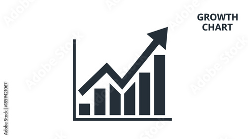 A growth chart showing an upward trend in business statistics and finance