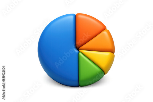 Free Download Colorful pie chart icon for data visualization and presentation design - GFXLoad