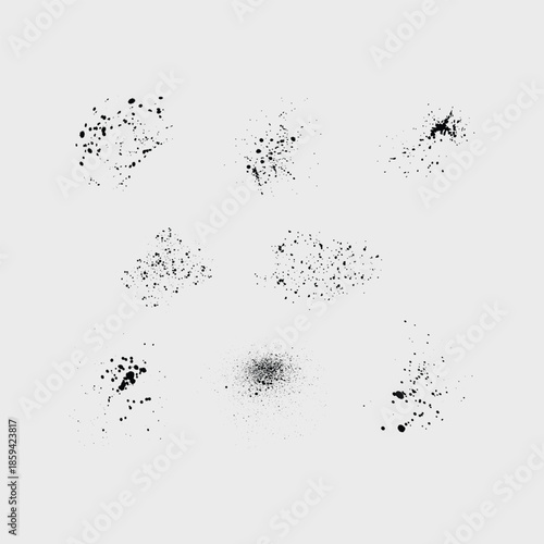 Grunge Pattern collection Set Eight Styles