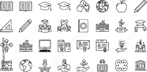 Education and Learning Icons - School, Graduation, Knowledge  Ideas