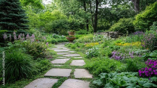 view in the forest decorated with sunlight