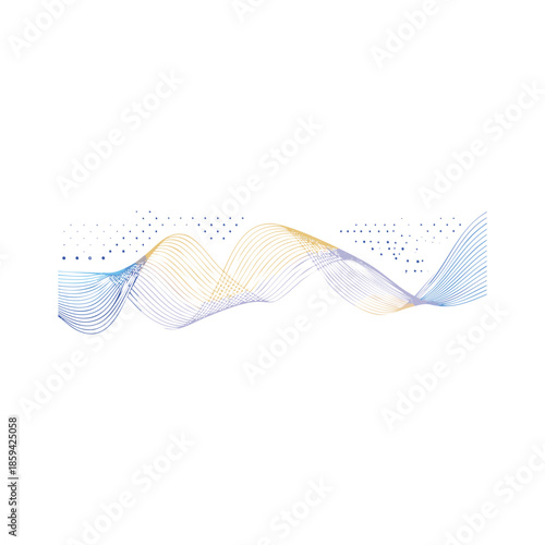Abstract blue wave background vector illustration featuring a digital gradient design with flowing curve lines and light texture for a professional business backdrop wallpaper