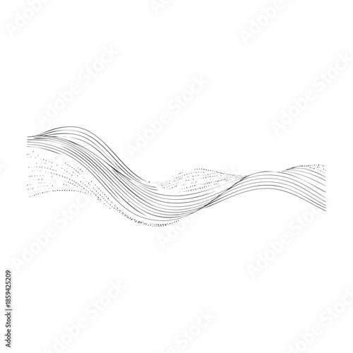 Abstract blue wave background featuring a vector motion pattern of wavy lines and soft gradient curves for a modern light technology wallpaper design