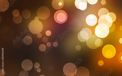 christmas lights particles bokeh golden circle background