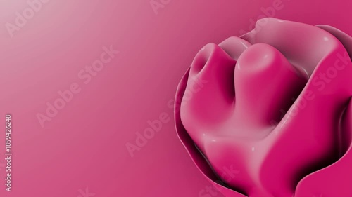 Abstract Pink Blooming Flower 3D Motion Background Loop