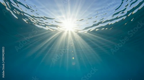 Underwater Sunlight Reflection and Water Surface Animations in a Continuous Loop
